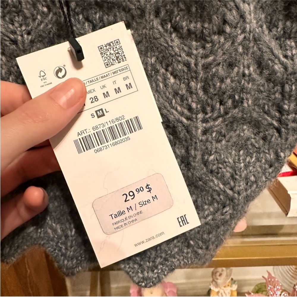 Zara knit crop top with ruffle straps - Picture 8 of 9